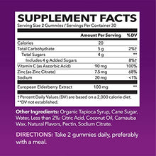 Load image into Gallery viewer, Elderberry Gummies with Zinc and Vitamin C Herbal Supplements Ingredient for Potent Antioxidant Support Immune Defense as a Delicious & Vegan Friendly Option (Adult, 60 Count)