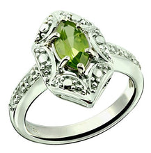 Load image into Gallery viewer, RB Gems Sterling Silver 925 Ring Genuine Gemstone Marquise Shape 0.70 Carat with Rhodium-Plated Finish (7, Peridot)