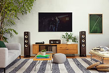 Load image into Gallery viewer, Polk Signature Elite ES30 Center Channel Speaker - Hi-Res Audio Certified and Dolby Atmos & DTS:X Compatible, 1" Tweeter & Two 5.25" Woofers, Dual Power Port for Effortless Bass, Contemporary Walnut