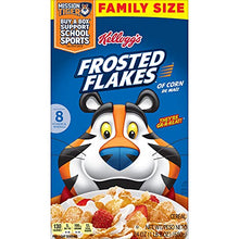 Load image into Gallery viewer, Kellogg's Frosted Flakes Breakfast Cereal, 8 Vitamins and Minerals, Kids Snacks, Family Size, Original, 24oz Box (1 Box)