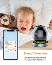 Load image into Gallery viewer, Home Security Camera 4MP Indoor Camera Pan/Tilt, Plug-in WiFi Camera (2.4G ONLY) Baby Monitor Dog Camera with Spotlight & Siren, Night Vision, 2-Way Audio, Human & Sound Detection, Motion Tracking