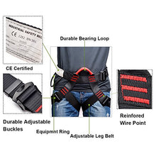 Load image into Gallery viewer, Weanas Thicken Climbing Harness, Protect Waist Safety Harness, Wider Half Body Harness for Mountaineering/Fire Rescuing/Rock Climbing/Rappelling/Tree Climbing