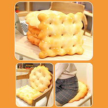 Load image into Gallery viewer, ErYao Cookies Shape Stuffed Cushion Insert Filler Filling Throw Pillow, Food Plush Novelty Throw Pillows Plush Play Toy Doll for Office Chair Car Seat Women (Square Cookies with Sesame 38cm)