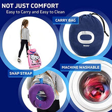 Load image into Gallery viewer, BCOZZY Kids Chin Supporting Travel Pillow for 3-7 Y/O -Stops The Head from Falling Forward– Comfortable Road Trip Essential. Soft, Washable, Small Size, Gray
