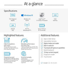Load image into Gallery viewer, HP 15-Inch FHD Laptop, 10th Gen Intel Core i5-1035G1, 8 GB RAM, 256 GB Solid-State Drive, Windows 10 Home (15-dy1036nr, Natural Silver)
