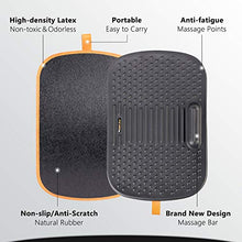 Load image into Gallery viewer, FEZIBO Standing Desk Mat with Anti Fatigue Bar, Wooden Wobble Balance Board with Ergonomic Design Comfort Floor Mat (Medium, Obsidian Black)