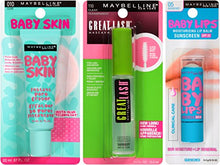 Load image into Gallery viewer, Maybelline New York NY Minute Makeup Kit, No Makeup Makeup Kit, Primer Gloss Mascara Makeup Set
