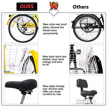 Load image into Gallery viewer, EOSAGA Adult Tricycles Trikes, 7 Speed 26 inch 3-Wheel Bikes Three Wheel Bicycles Cruise Trike with Shopping Basket/Full Assembly Tool for Seniors, Women, Men (Red)