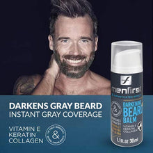 Load image into Gallery viewer, MENFIRST Gradual Gray Beard Wash and Darkening Balm Bundle, Dermatology Tested with Keratin Collagen, White Hair Removal