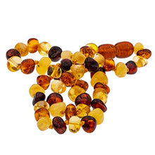 Load image into Gallery viewer, Amberalia Adult Baltic Amber Necklace - Anti Inflammatory - beads size between 6.5 and 7.5mm Lab-tested, Certified Genuine Amber Polish Multicolor - XL (19.7”)