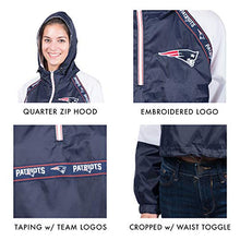 Load image into Gallery viewer, Ultra Game NFL Pittsburgh Steelers Womens Quarter Zip Hoodie Windbreaker Play Action Jacket, Team Color, X-Large