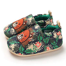 Load image into Gallery viewer, TIMATEGO Toddler Baby Boys Girls Shoes Non Skid Slipper Sneaker Moccasins Infant First Walker House Walking Crib Shoes(6-24 Months) Baby Slipper 9-12 Months Infant, 01 Green Lion