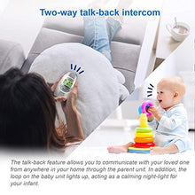 Load image into Gallery viewer, VTech DM221 Audio Baby Monitor with up to 1,000 ft of Range, Vibrating Sound-Alert, Talk Back Intercom & Night Light Loop, White/Silver