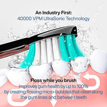 Load image into Gallery viewer, AquaSonic Black Series Ultra Whitening Toothbrush - 8 DuPont Brush Heads & Travel Case Included - Ultra Sonic 40,000 VPM Motor & Wireless Charging - 4 Modes w Smart Timer - Modern Electric Toothbrush