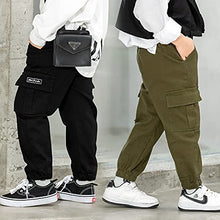 Load image into Gallery viewer, MINI PANDA Toddler Boy Pants, Little Boys 2-Pack Pull On Pants (Black+Green, 4T)