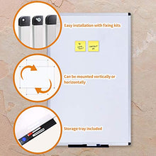 Load image into Gallery viewer, VIZ-PRO Dry Erase Board/Whiteboard, Non-Magnetic, 48 x 36 Inches, Wall Mounted Board for School Office and Home