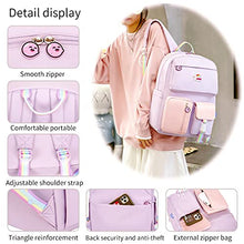 Load image into Gallery viewer, LISINUO Backpack for Girls Kids Schoolbag Children Bookbag Women Casual Daypack Suitable for 13.3-15 inch laptop(Purple)