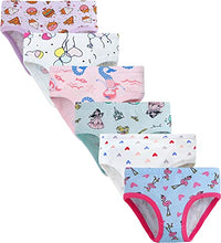 Load image into Gallery viewer, Naivete Pure Cotton Princess Donut Mermaid Little Girls Briefs Soft Toddler Underwear(Pack of 6) 5T
