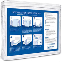 Load image into Gallery viewer, Queen (13-16 in. Deep) SureGuard Mattress Encasement - 100% Waterproof, Bed Bug Proof - Premium Zippered Six-Sided Cover