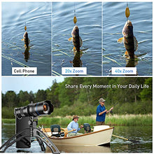 Load image into Gallery viewer, Apexel HD 20-40X Zoom Lens with Tripod Telephoto Mobile Phone Lens Telescope for iPhone Samsung Other Smartphones Hunting Camping Sports