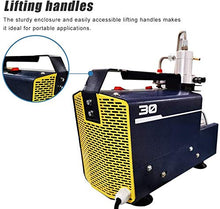 Load image into Gallery viewer, HPDAVV Protable PCP Air Compressor 4500Psi/30Mpa/300BAR - 1.5KW/110V/60Hz - Auto Stop - Pressure Customized - Paintball & SCUBA HPA Tank Filling Pump