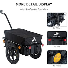 Load image into Gallery viewer, Aosom Double Wheel Internal Frame Enclosed Bicycle Cargo Trailer - Black