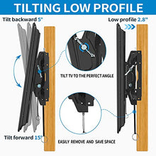 Load image into Gallery viewer, Everstone Adjustable Tilt TV Wall Mount Bracket for Most 32-80 Inch LED,LCD,OLED,Plasma Flat Screen,Curved TVs,Low Profile,Up To VESA 600x400 and 165 LBS,Includes HDMI Cable and Level,Fits 16",18",24"