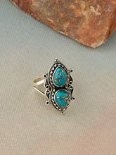 Load image into Gallery viewer, YoTreasure Blue Copper Turquoise Sterling Silver Designer Ring