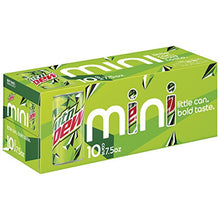 Load image into Gallery viewer, Mountain Dew Soda, 7.5 Ounce Mini Cans, 10 Pack