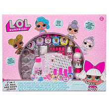 Load image into Gallery viewer, L.O.L. Surprise! 3-in-1 Lip,Nail & Body Studio by Horizon Group USA.DIY Beauty Activity Kit.Make Color Changing Lip Glosses,Mix Fragrances To Make Unique Scents.Add Glitter To Your Nail Polish & More.