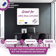 Load image into Gallery viewer, Whiteboard - Height Adjustable Magnetic Dry Erase Board for Wall - Large White Board with Flip Chart Holders and Paper Pad, Marker Tray Perfect for Your Business, School, Home (48x36)