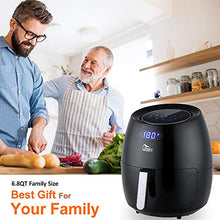 Load image into Gallery viewer, Uten Air Fryer 6.9QT, Electric Non-Stick Air Fryers Oven Oilless Cooker, 8 Cooking Preset, Instant Temp/Time Control, LED Digital Touchscreen - Black