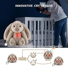 Load image into Gallery viewer, Gemma Joy Bedtime Bunny Baby Sleep Soother with Cry Activated Sensor, Plush Stuffed Animal for Newborn Infants, Calming Light, Lullaby Music, White Noise, Mother’s Heartbeat and Baby Shusher