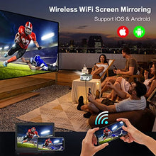 Load image into Gallery viewer, 1080P HD Projector, WiFi Projector Bluetooth Projector, FANGOR 230" Portable Movie Projector with Tripod, Home Theater Video Projector Compatible with HDMI, VGA, USB, Laptop, iOS & Android Smartphone
