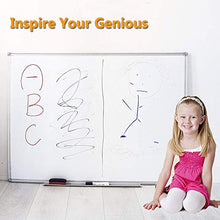 Load image into Gallery viewer, Magnetic Dry Erase Board with Removable Marker Tray| Commercial Quality Wall-Mounted Aluminum Message Presentation White Board for Kids, Students & Teachers (36" x 24"-2 Pack)