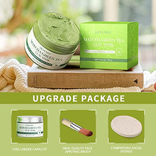 Load image into Gallery viewer, Green Tea Clay Facial Mask, Green Clay Mask with Volcanic Mud, Deep Washing Blackhead Remover Mud Mask, Purifying Facial Mask for Wrinkles, Blackheads, Pore, Acne (5.29oz)