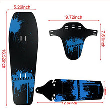 Load image into Gallery viewer, FETESNICE Adjustable MTB Bike Fender, Front/Rear/Downtube Mud Guards, Bicycle Mudguards Set (Blue)