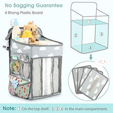 Load image into Gallery viewer, Hanging Diaper Caddy Organizer - Diaper Stacker for Changing Table, Crib, Playard or Wall & Nursery Organization Baby Shower Gifts for Newborn (Gray Cloud)