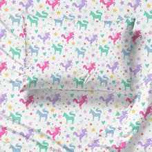 Load image into Gallery viewer, Jay Franco Unicorn Rainbow 4 Piece Twin Bed Set - Includes Comforter & Sheet Set - Super Soft Fade Resistant Microfiber