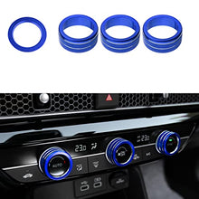 Load image into Gallery viewer, CKE for 11th Gen Civic Car Air Conditioning Switch AC Knob Cover Trim + Engine Start Stop Push Button Cover Ring for Honda Civic 2022 Accessories -Blue