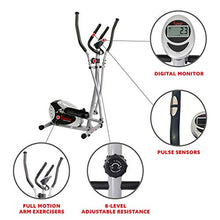 Load image into Gallery viewer, Sunny Health & Fitness SF-E905 Elliptical Machine Cross Trainer with 8 Level Resistance and Digital Monitor