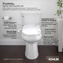 Load image into Gallery viewer, Kohler 5724-0 Puretide Manual Bidet Toilet Seat, Elongated, White with Quiet-Close Lid