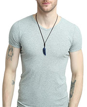 Load image into Gallery viewer, COAI Wolf Tooth Amulet Sodalite Pendant Necklace Adjustable Cord