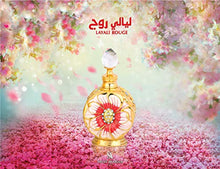 Load image into Gallery viewer, LAYALI Rouge Perfume Oil for Women 15mL | Sweet, Juicy and Tropical Oriental Parfum | Sultry Coconut, Sandalwood and Rose | Natural Alcohol Free Attar | Body Oil by Fragrance Artisan Swiss Arabian Oud