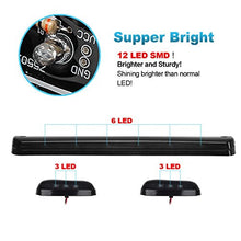 Load image into Gallery viewer, Partsam 3X Smoke/White 12LED Cab Marker Roof Running Top Lights Assembly + Wire Harness Compatible with Silverado/ Sierra 1500 2500 2500HD 3500 3500HD 2014 2500HD 3500HD 2007-2013