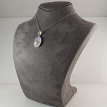 Load image into Gallery viewer, Women's 925 Sterling Silver Natural Moonstone Oval June Birthstone Pendant 18+2 inches Chain - Adularescence Effect