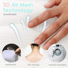 Load image into Gallery viewer, Bath Pillow Full Body, Adjustable Stick Pillow for Waist Support, Head Neck Shoulder Back Rest 11 Suction Cups 3D Mesh Washable