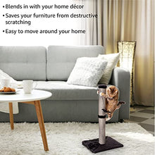 Load image into Gallery viewer, Max & Marlow Cat Scratch Post 26" | Tall Cat Scratcher Post with Sisal Rope | Features Hanging & Spring Toy | Great for All Indoor Cat Breeds & Sizes