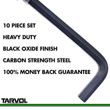Load image into Gallery viewer, Allen Wrench Hex Key Set (10 WRENCHES - INDUSTRIAL GRADE) SAE Sizes 1/16-3/8 - Carbon Steel Construction with Black Finish