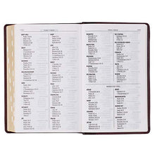 Load image into Gallery viewer, KJV Holy Bible, Giant Print Standard Size Premium Full Grain Leather Red Letter Edition - Thumb Index & Ribbon Marker, King James Version, Burgundy/Mahogany